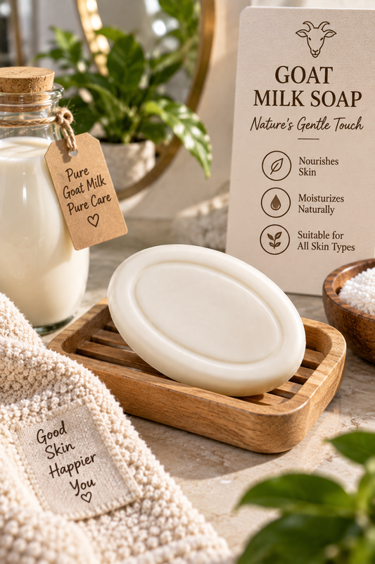 SATVORA Goat Milk Soap | 100% Natural | Nourishing & Gentle on Skin | For All Skin Types