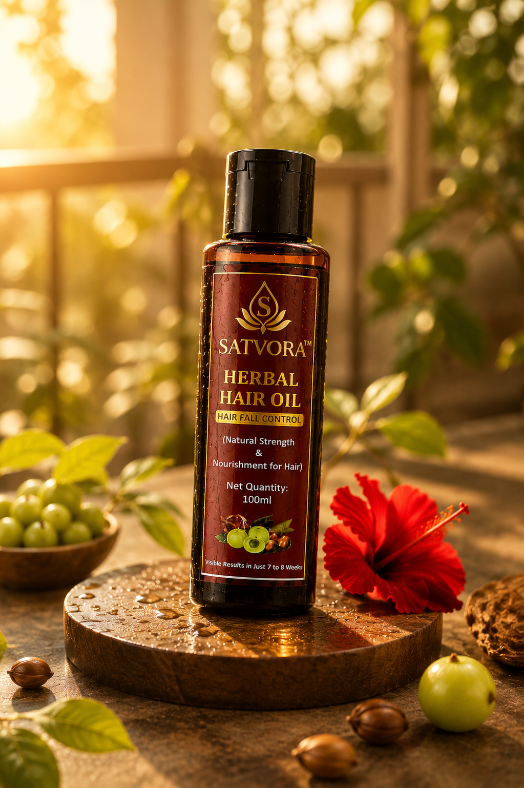 SATVORA Herbal Hair Oil | Hair Fall Control | Natural Strength & Nourishment | 100 ml