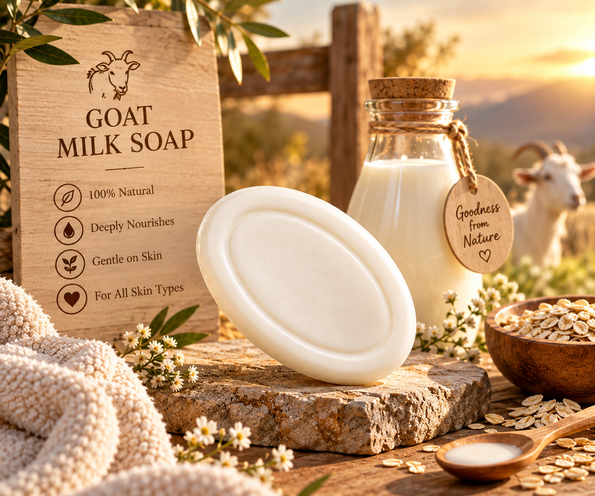 SATVORA Goat Milk Soap | 100% Natural | Nourishing & Gentle on Skin | For All Skin Types