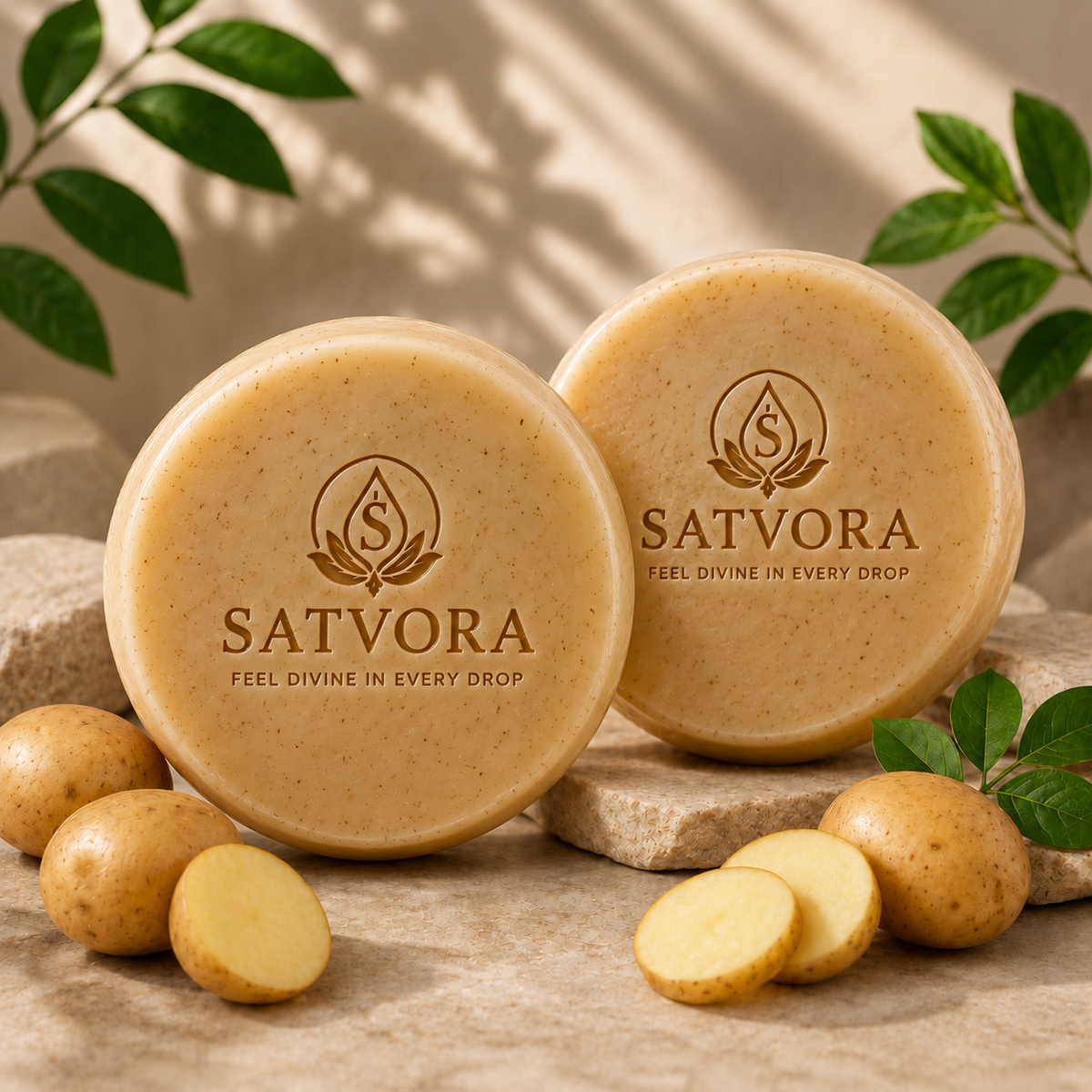 SATVORA Potato Handmade Soap | Nourishing & Gentle Cleansing | 100% Natural