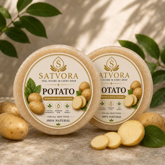 SATVORA Potato Handmade Soap | Nourishing & Gentle Cleansing | 100% Natural