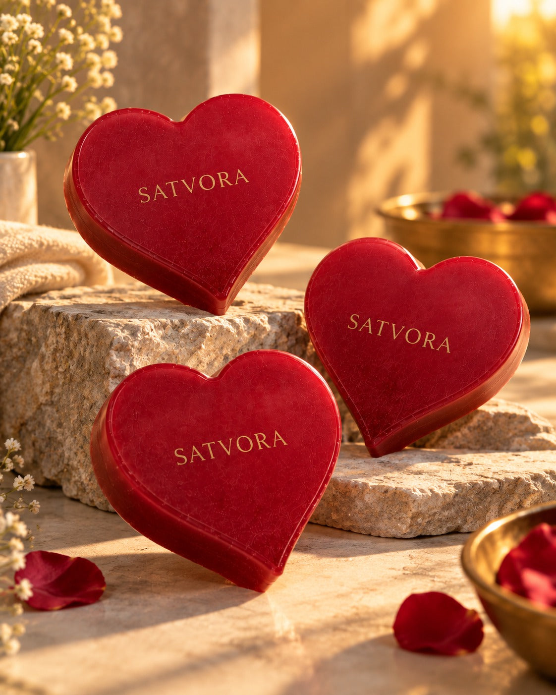 SATVORA Heart Shaped Premium Fragrance Product – Feel Divine in Every Drop Pack of 4