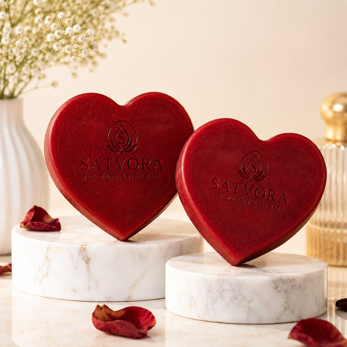 SATVORA Heart Shaped Premium Fragrance Product – Feel Divine in Every Drop Pack of 4